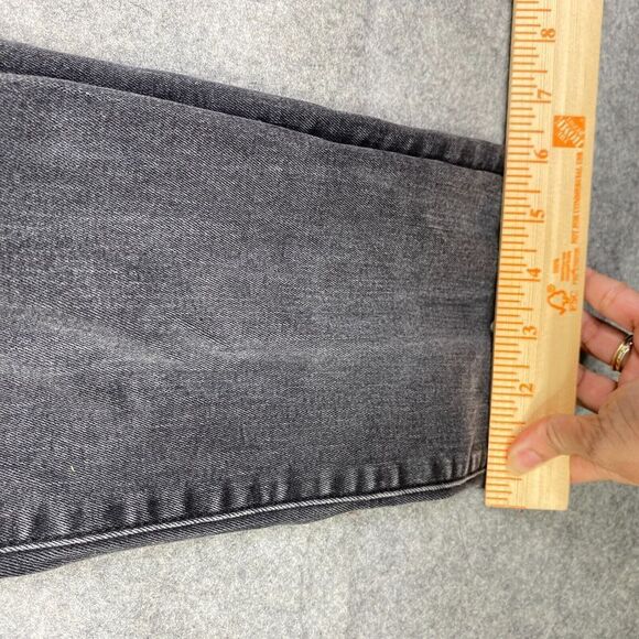 American Eagle Jeans 30x34 Black Slim Faded Distressed Destroyed Denim - Picture 7 of 12